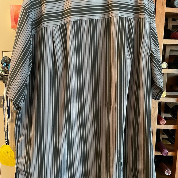 Synrgy short sleeve casual dress shirt XL grey/black - Picture 4 of 5